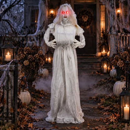 Ghost Bride Halloween Animatronic Decor 5.5FT Outdoor Haunted Display