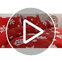 King Size Christmas Duvet Cover Set with Christmas Tree Jacquard Fluffy Bedding - Grey, 3 Pieces