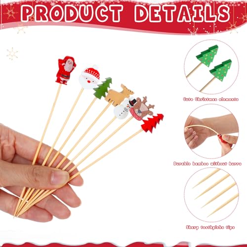 Charming Christmas Cocktail Picks 400 Pcs - Holiday Party Decorations