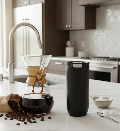 ONYX Insulated Stainless Steel Coffee Tumbler - 16.9 oz, Double-Wall, Leakproof & BPA Free