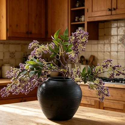 Artificial Berry Stems for Vase - 2 Pack, Fall Decor, Realistic Faux Flowers