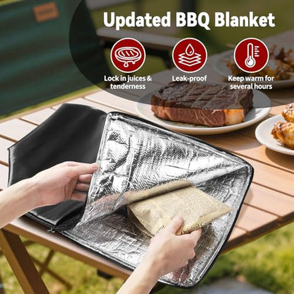 Leather BBQ Blanket for Resting Meat - Large Juicy Briskets & Turkey, Reusable Gift for Men & Dad