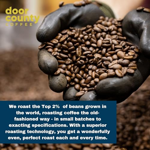 Door County Coffee Mocha Mint Flavored Coffee Whole bean | 10 oz Bag | Flavored Whole Bean Coffee Medium Roast | 100% Specialty Arabica Coffee Whole bean | Flavored Gourmet Coffee | Mocha Mint Coffee