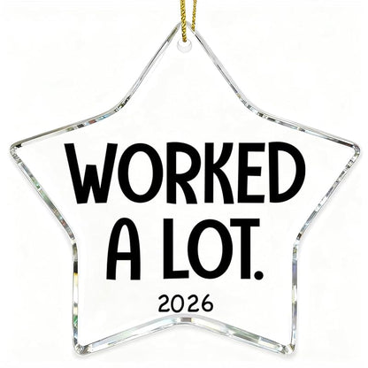 Funny Work Christmas Ornament – Star Shaped Acrylic Gift for Coworkers
