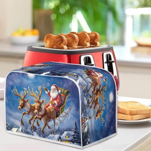 Christmas Santa Claus Toaster Cover 2 Slice - Small Kitchen Appliance Dust Cover