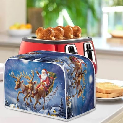 Christmas Santa Claus Toaster Cover 2 Slice - Small Kitchen Appliance Dust Cover
