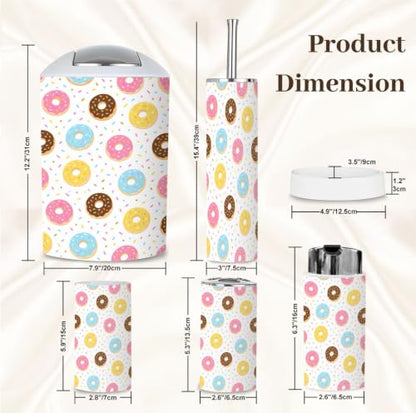 6-Piece Bathroom Accessory Set with Trash Can and Organizers