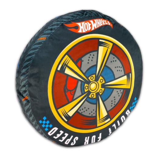 Kids Travel Pillow with Hot Wheels Race Car Design - 14-Inch Support Cushion