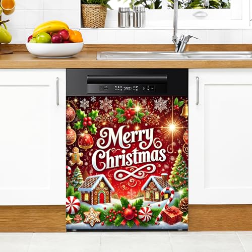 Decorative Magnetic Cover for Dishwasher & Appliances - Snowhouse 23x26in
