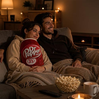 Doctor Pepper Pillow - Standard Size Throw Pillow - Soft & Cute Soda Decor