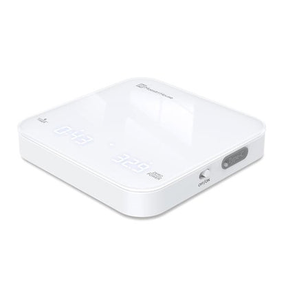 Maestri House Mini Coffee Scale - USB-C Rechargeable Espresso Scale | 2kg/0.1g Accuracy, Portable Design (White)