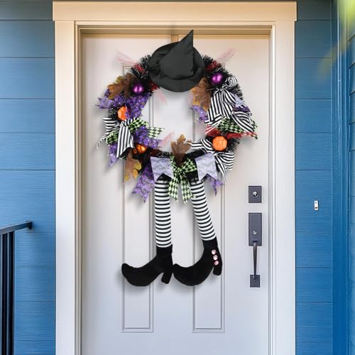 Halloween Wreath for Front Door Indoor Outdoor Decorations 13x24 Inch