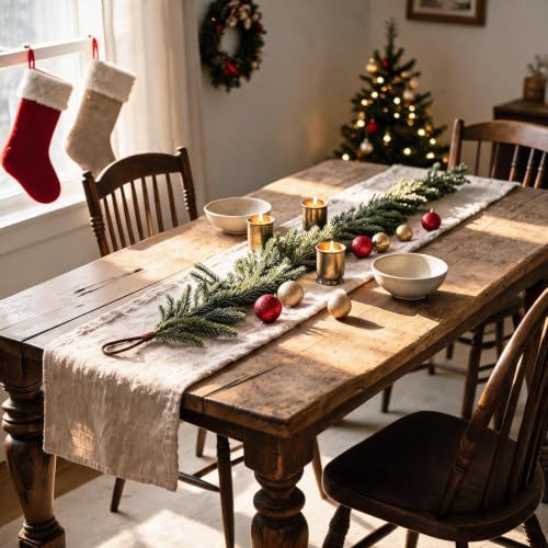 6Ft Artificial Norfolk Pine Garland - Outdoor Real Touch Christmas Decor - Pine Garland - 6ft -1