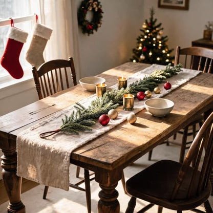 6Ft Artificial Norfolk Pine Garland - Outdoor Real Touch Christmas Decor - Pine Garland - 6ft -1