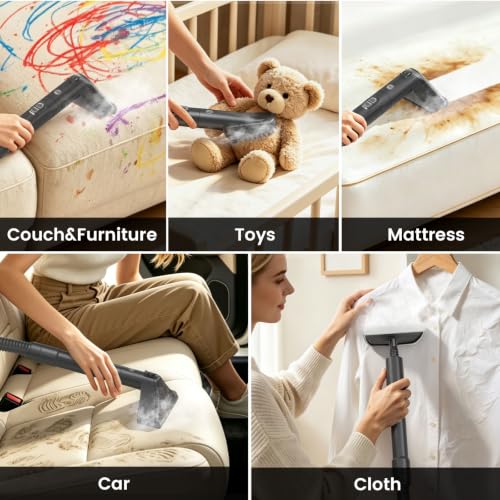 Portable Steam Cleaner 4-in-1 for Upholstery and Carpet Deep Cleaning