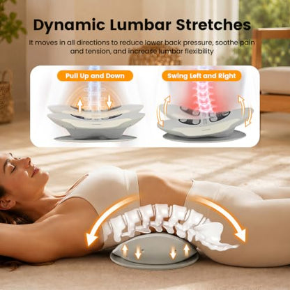 Rechargeable Electric Lumbar Massager with Heat and Vibration for Back Relief