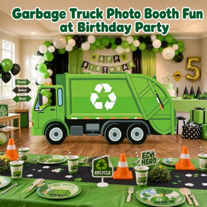 Garbage Truck Cardboard Cutout for Birthday & Events - 5.3Ft Decor