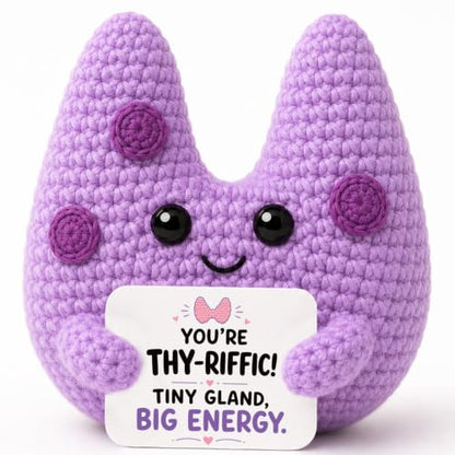 Funny Medical Gift - Crochet Thyroid Plush for Women and Men, Nurse Appreciation