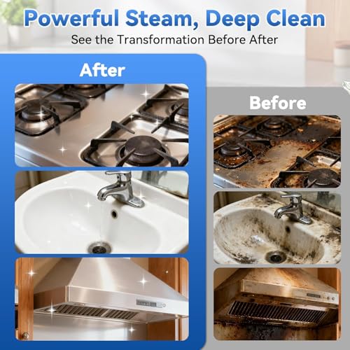 White 2500W High-Pressure Steam Cleaner for Home & Car Cleaning