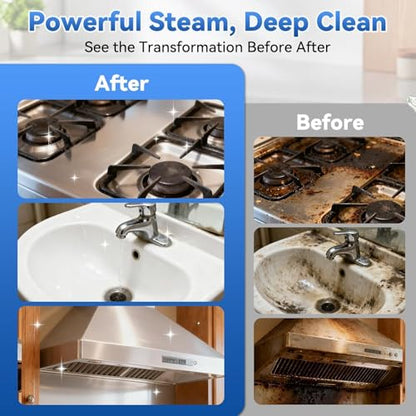 White 2500W High-Pressure Steam Cleaner for Home & Car Cleaning