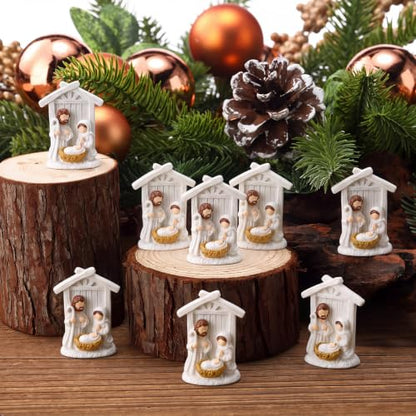 Holy Style 36 Pack Nativity Scene Miniatures Christmas Figure Set Religious Decor