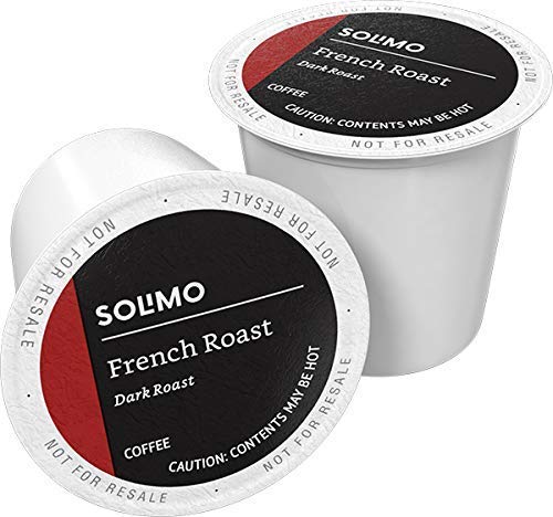 Solimo Dark Roast Coffee Pods - French Roast for Keurig 2.0 Brewers | 24 Count