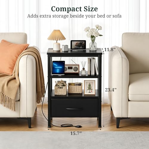 Nightstand Set of 2 with USB