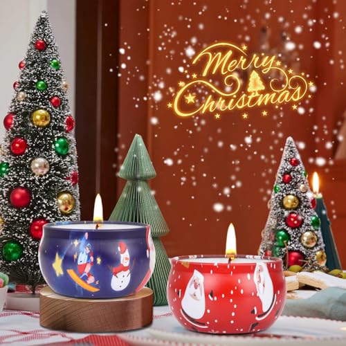 Christmas Scented Candle Set - 8 Pack Aromatherapy Candles for Holiday Decor and Gifts