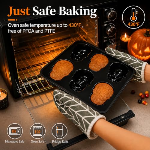 Skull Baking Pan with Metal Reinforced Frame - Halloween Cake Molds - Variation 1