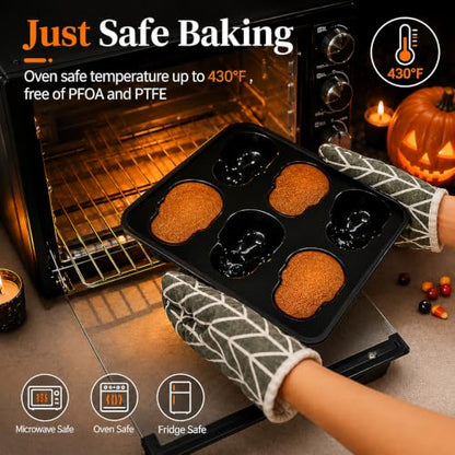 Skull Baking Pan with Metal Reinforced Frame - Halloween Cake Molds - Variation 1