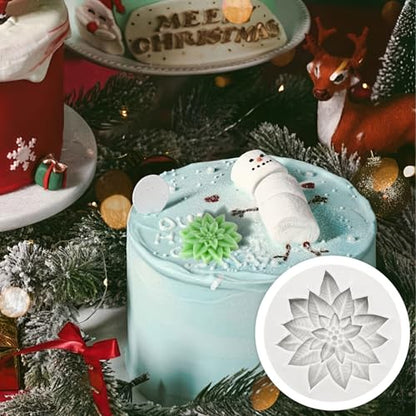 Christmas Holly Leaf Silicone Mold for Cake Decorating Chocolate and Resin Crafts
