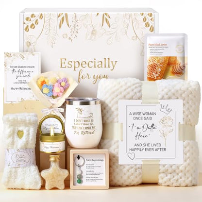 Retirement Gift for Woman 2026 - Chic Gift Set for Teacher Nurse Colleague - Variation: Retirement