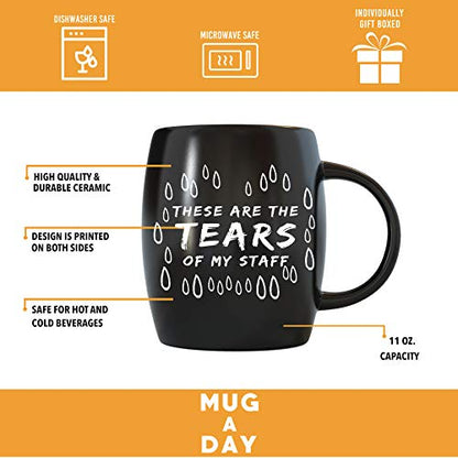 Funny Office Mug 16oz - World's Best Boss Joke Gift for Coworkers