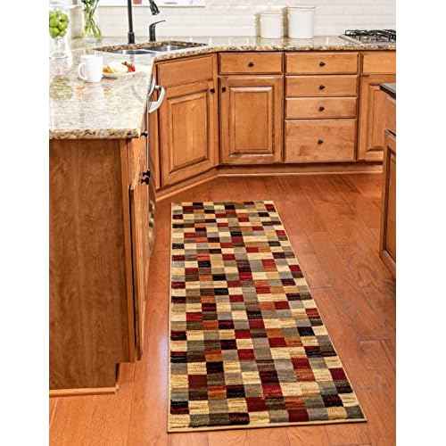 Unique Loom Barista Collection Area Rug - Gava (2' 2" x 3' 11" Runner, Multi/ Brown)