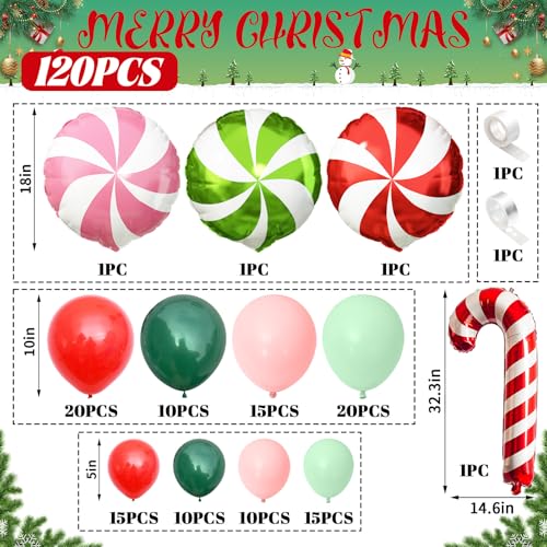 Christmas Balloon Garland Arch Kit 120PCS - Red Pink Green Variation