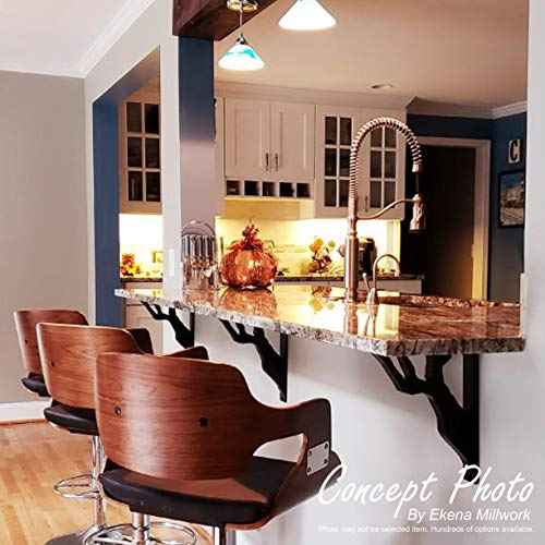 Ekena Millwork BKTM01X05X08SMI 1 2" W x 5 1/2" D x 8" H Miller Wrought Iron Bracket (Single Center Brace)