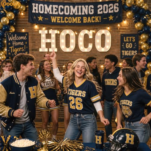 Warm White HOCO Marquee Letters Homecoming Decorations 8.7 Inch Tall