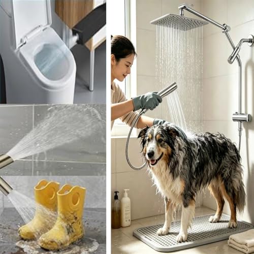 10-Inch All Metal Shower Head with Handheld Spray & Adjustable Mount