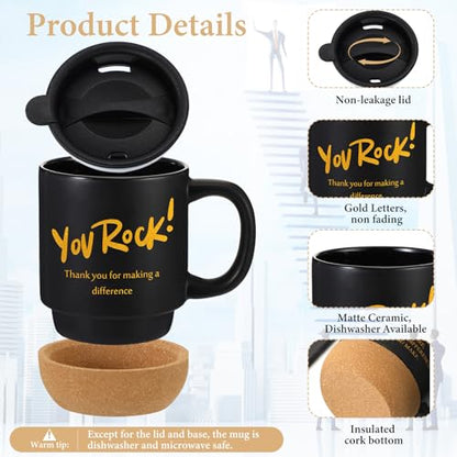 Classic 10 Pack Employee Appreciation Coffee Mug Set with Colorful Messages