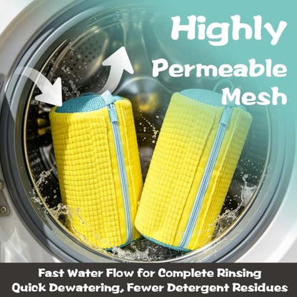 Reusable Shoe Wash Bag with Self-Locking Zipper for Sneakers & Boots