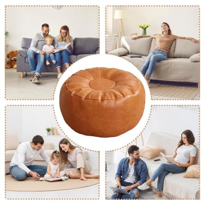 Unstuffed Pumpkin Shape Footrest Cover - Orange Cushion for Living Room