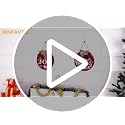 2 Pieces Christmas Door Decorations - Buffalo Plaid, 12 Inch