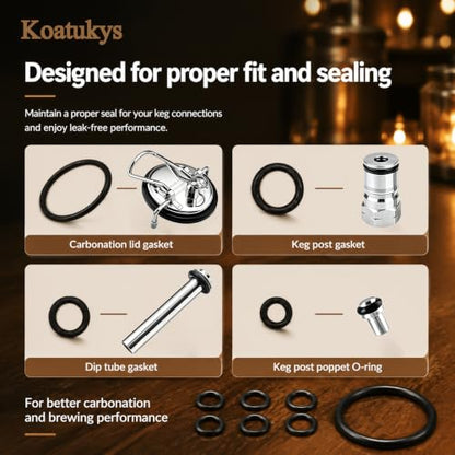 35 PCS Keg O-Ring Replacement Kit for Cornelius Corny Kegs - Universal Fit