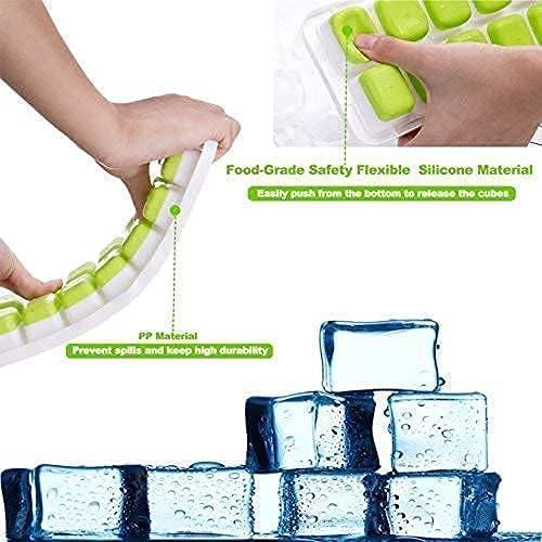 Skiennix Silicone Ice Cube Tray - Easy-Release, Food-Grade PP & Organic Silicone - 6 Packs, Dishwasher Safe