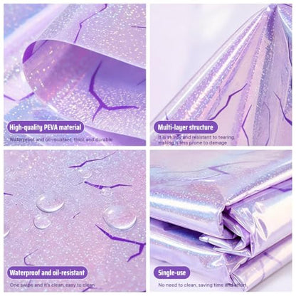 Kpop Birthday Tablecloths - 3pcs Holographic Lightning Party Decor