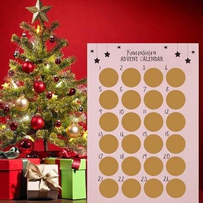 Funny Christmas Scratch Card Advent Calendar - Naughty Holiday Surprise Gift
