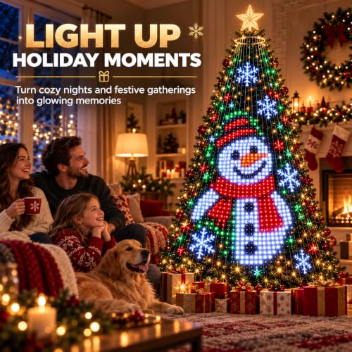 Smart Animated Christmas Tree Lights - DIY Pixel Light Show 6.9ft/2.1m (400 Lights) - App & Remote Control