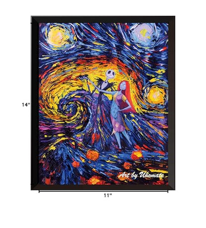 Nightmare Before Christmas Jack Sally Art Poster Canvas Wall Decor 24x30