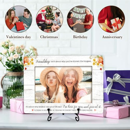 A Friend Is God's Way Photo Frame Gift - Long Distance Friendship Gift for Women & Sisters