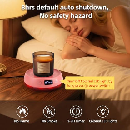 Pink Cat Mug Warmer Set with 16oz Ceramic Cup - Electric Desk Heater